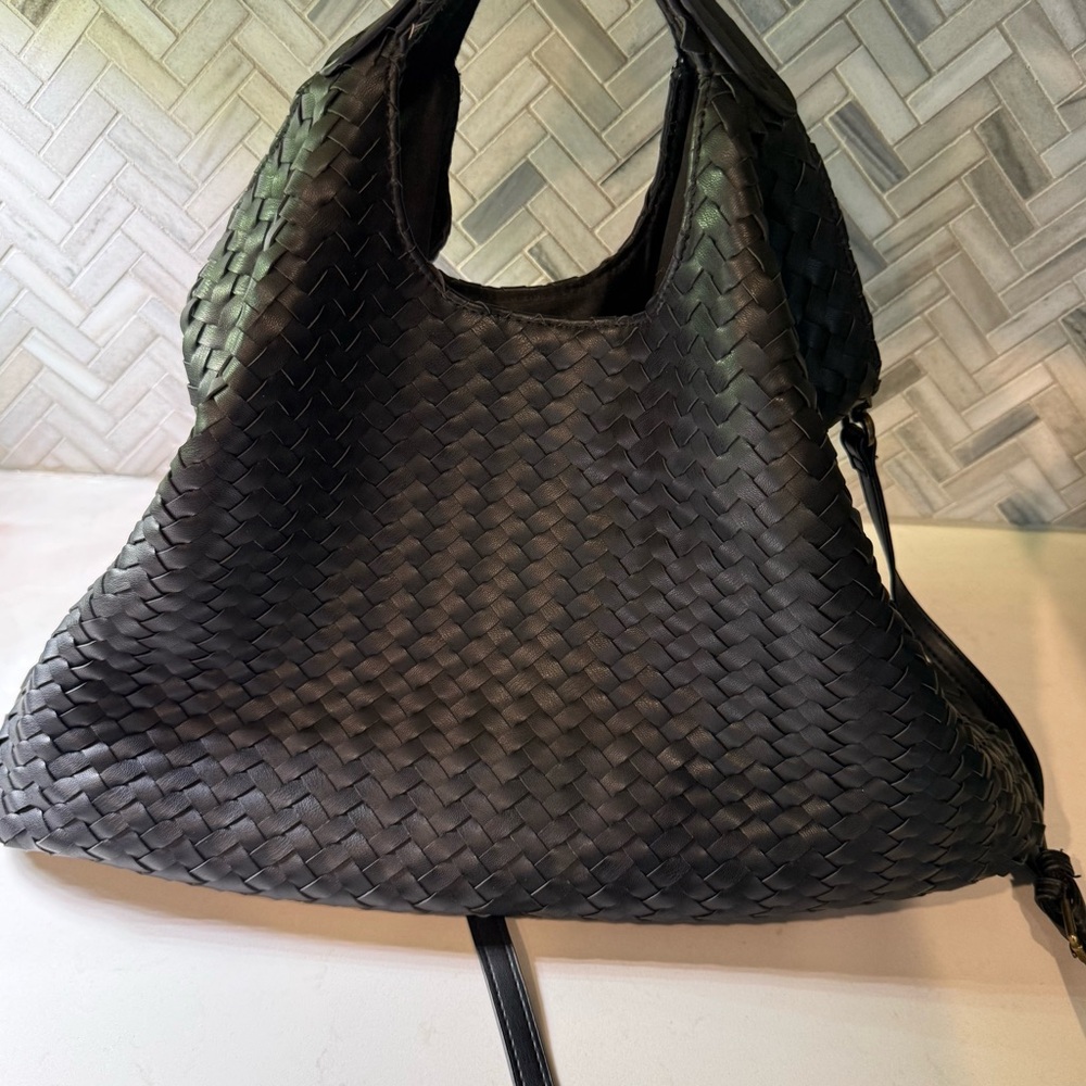 Anthropologie Large Woven Crossbody Bag